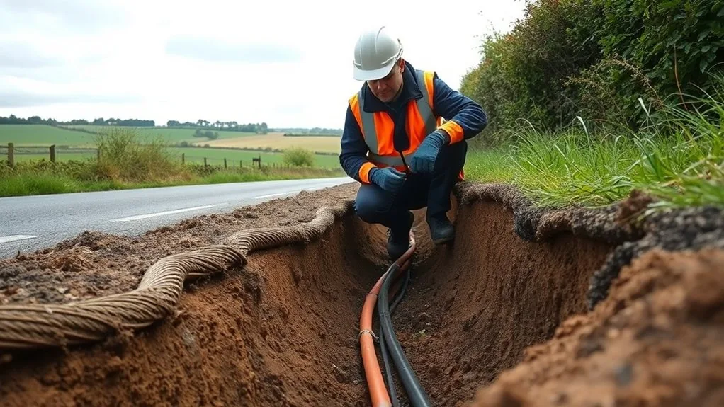 Underground Cable Installation in Staplehurst | Buried Power & Data Lines